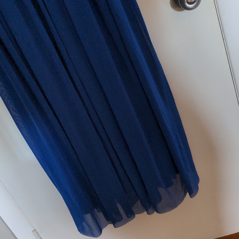 Blue and black strapless dress - Picture 3 of 7